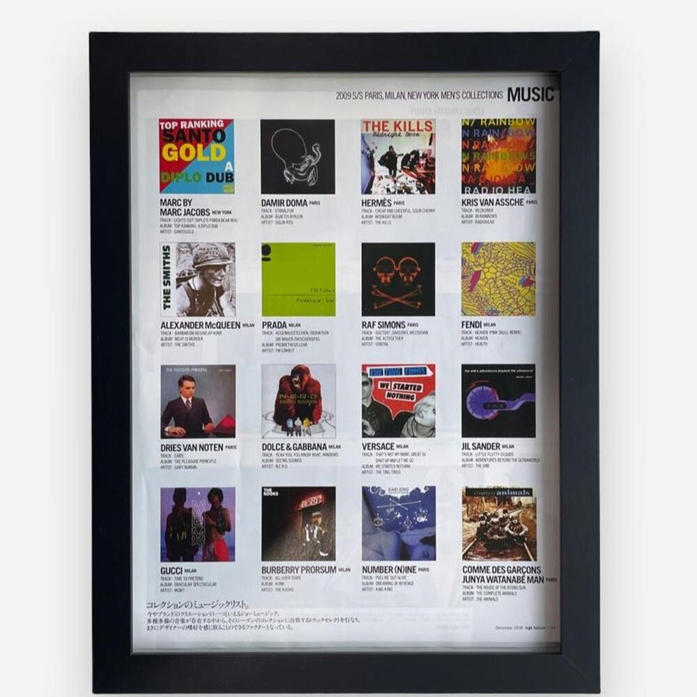 Music album cover print framed 9x12 cutout